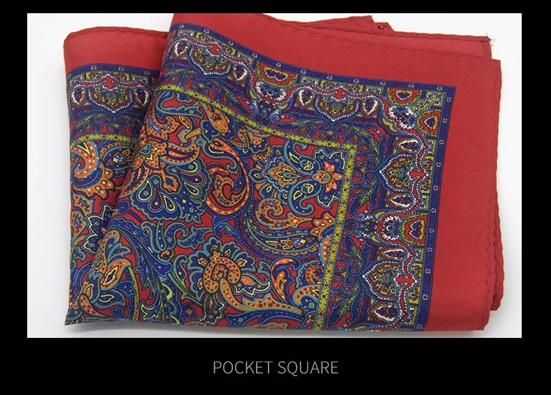 30*30cm Real Silk Pocket Square for Men Flower Solid Color Plaid Suit for Pocket Decoration Handkerchief