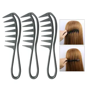 Carbon   Detangler Comb, Anti and Heat Resistant, Provide a Longer Service Life, Durable and Flexible, Easily for 3 Pieces