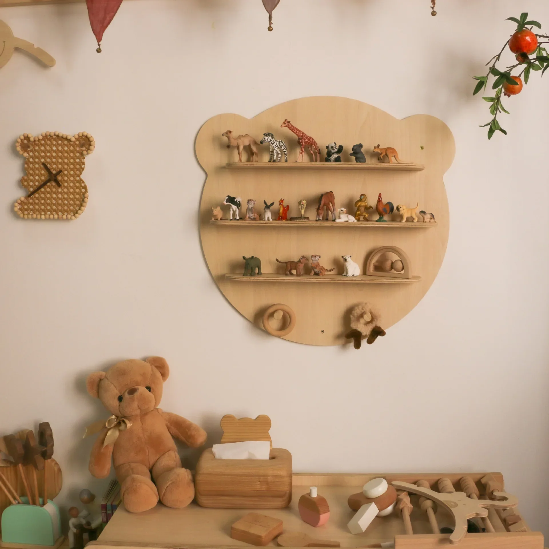 Estante De Pared De Ratán De 3 Niveles, Estilo Bohemio, Para Montar En