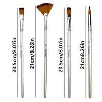 36-Pack Artist Paint Brushes Set, Premium Wood Handle with Nylon Bristles, Includes Round, Filbert, Flat, Angle for Acrylic, Oil 2