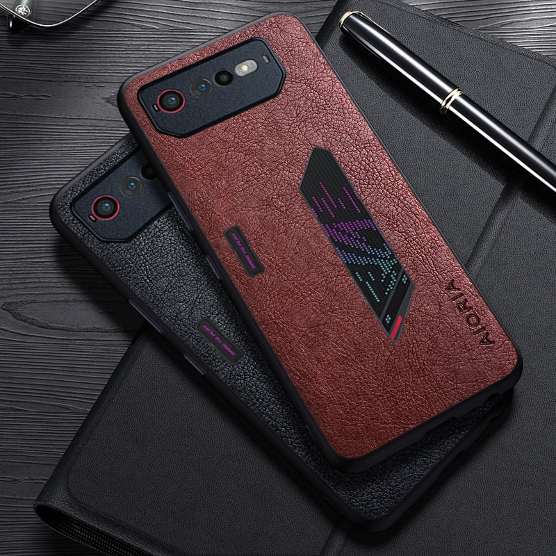 Luxury Leather Business Cover for Asus ROG Phone - Simple Design Case