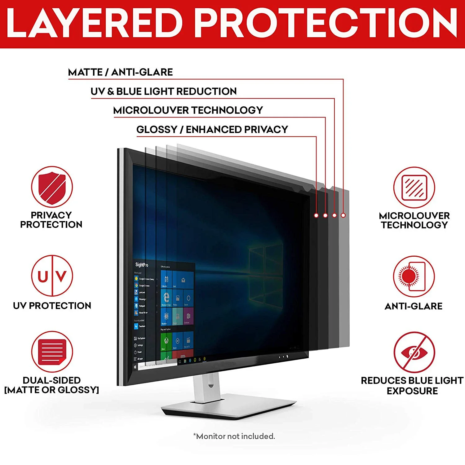 Monitor Screen Film Large Size Privacy Screen Protector For iMAC Computer PC