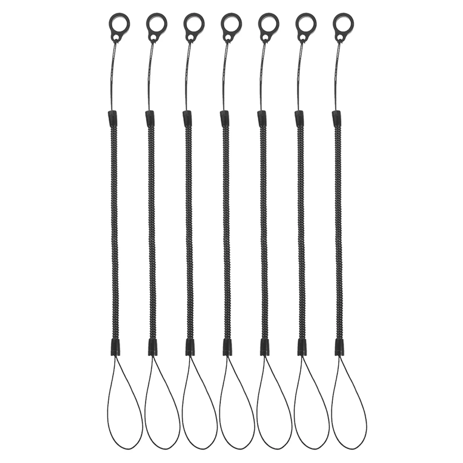 7Pcs 실리콘 링이있는 탄성 스타일러스 테더 코드 태블릿 폰용 분실 방지 펜 끈 사무실 학교 여행용 스타일러스 끈