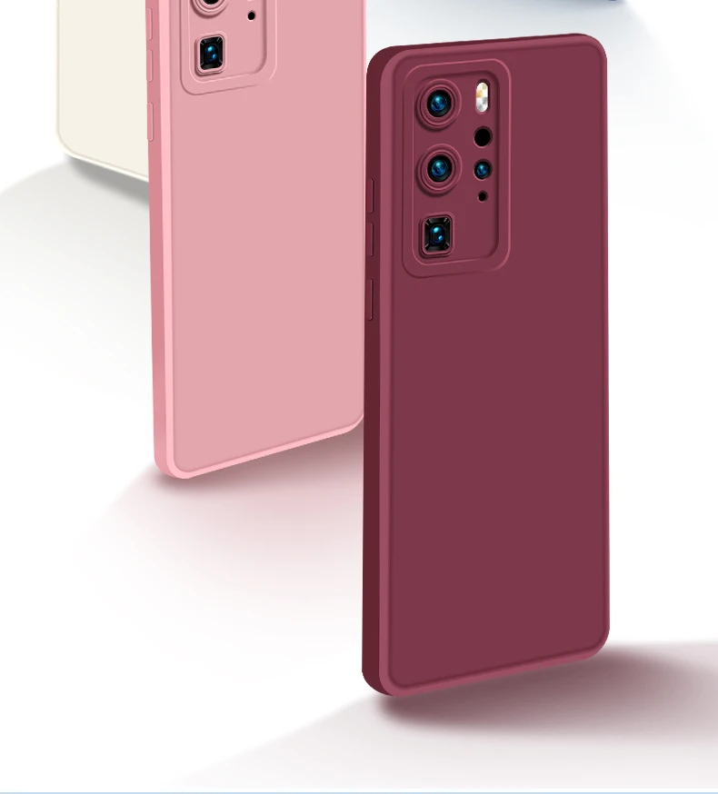 Original Liquid Silicone Phone Case For Huawei P30 P20 P40 50 Pro Mate 20 30 40 Honor 50 Pro 8X 9X Back Protector Cover_voghion.com