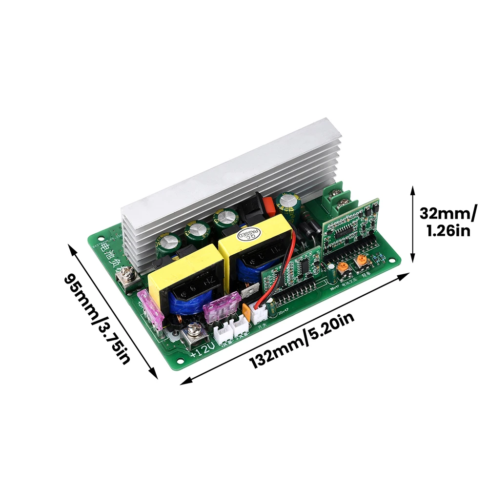 Modulo Inverter ad Alta Potenza 500W da DC 12-14.5V a AC 220V con Interruttore e Interfaccia Ventola, Modulo Step-Up DC-AC Compatibile con E-bike - Image 5
