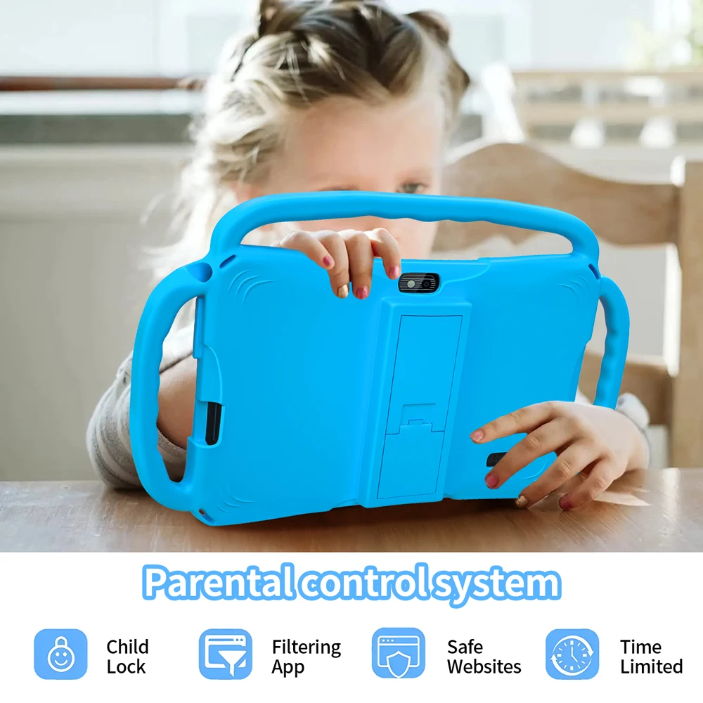 BDF 7 Inch Kids Tablet Quad Core Android 9 WiFi 32GB WiFi Bluetooth Educational Software Installed 6