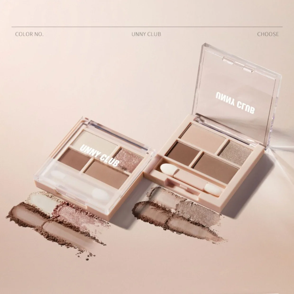 

Unny Club Natural Long-Lasting Eyeshadow Powder 4 Colors Cosmetics Eye Makeup Multiple Purposes Women Beauty Palette