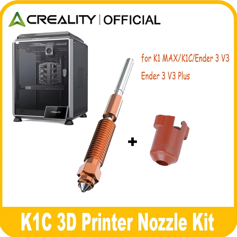 Creality K1C Düse Einhorn Schnellwechsel-Düsensatz Düse aus Kupferlegierung und gehärtetem Stahl für K1C/K1 MAX/Ender 3 V3 3D-Drucker