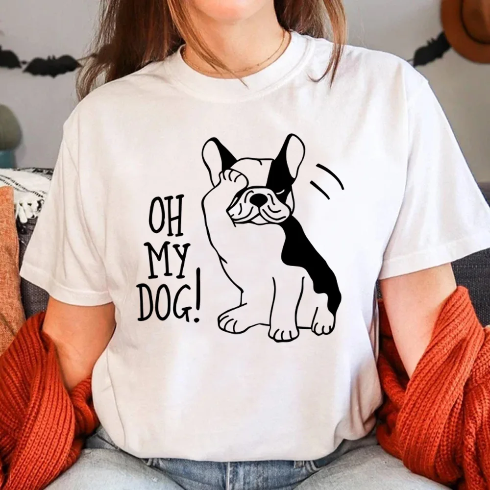 

Pug t-shirts women harajuku Y2K comic top female funny harajuku manga clothes