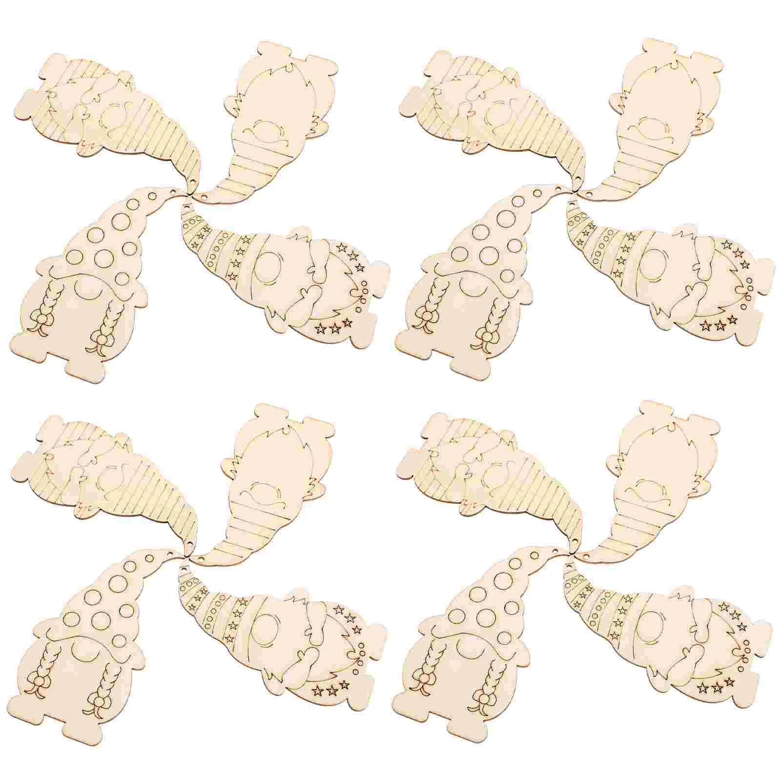 

Unfinished Christmas Wood Cutouts Blank Xmas Wooden Gnome Slices Xmas Hanging Diy Decors