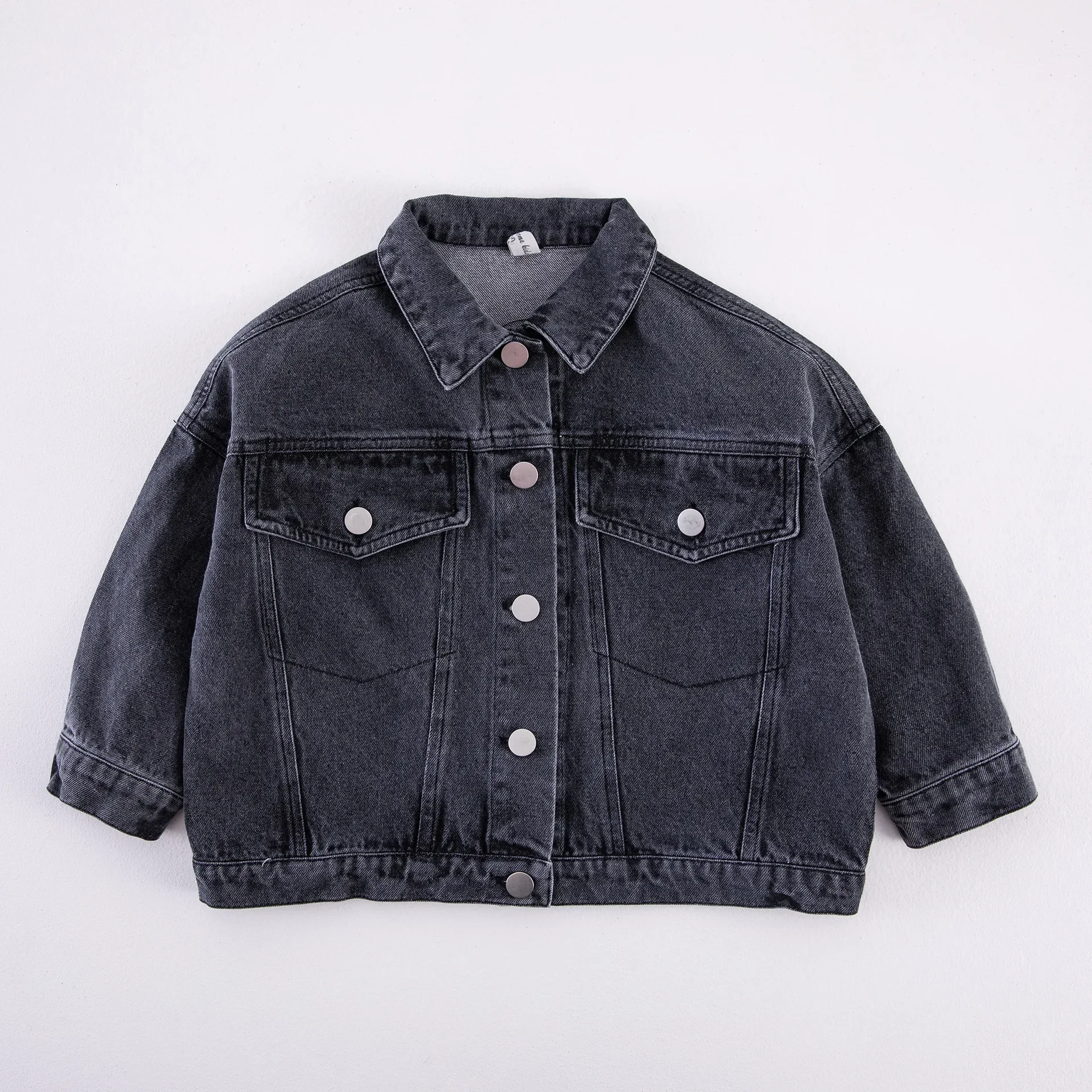 6704-1 Children's Denim Jacket Spring and Autumn Korean Girl's Denim Jacket Casual Loose Boy's Coat Cardigan. 6