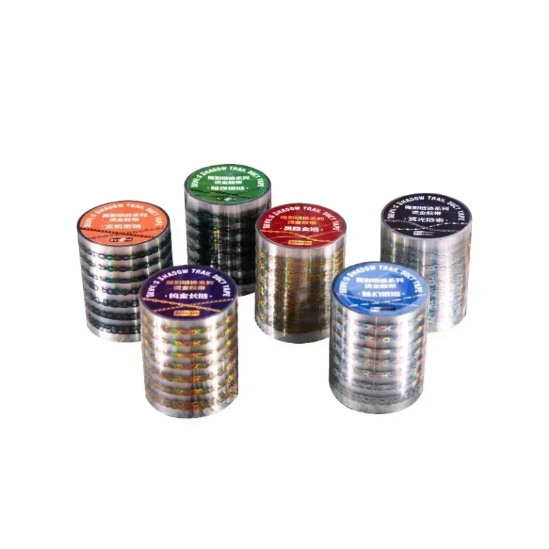 1Roll 2M Recycled Stickers Tape Shadow Chain Stain Material PET Stamping Fasteners Scrapbooking Handbook Adhesives 50mm*2m 3