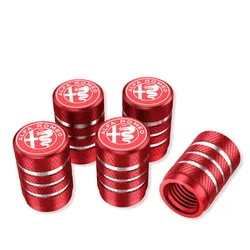 Premium Car Tire Valve Caps - Set of 4 - Sleek Design for Enhanced Wheel Protection (4 pcs red)