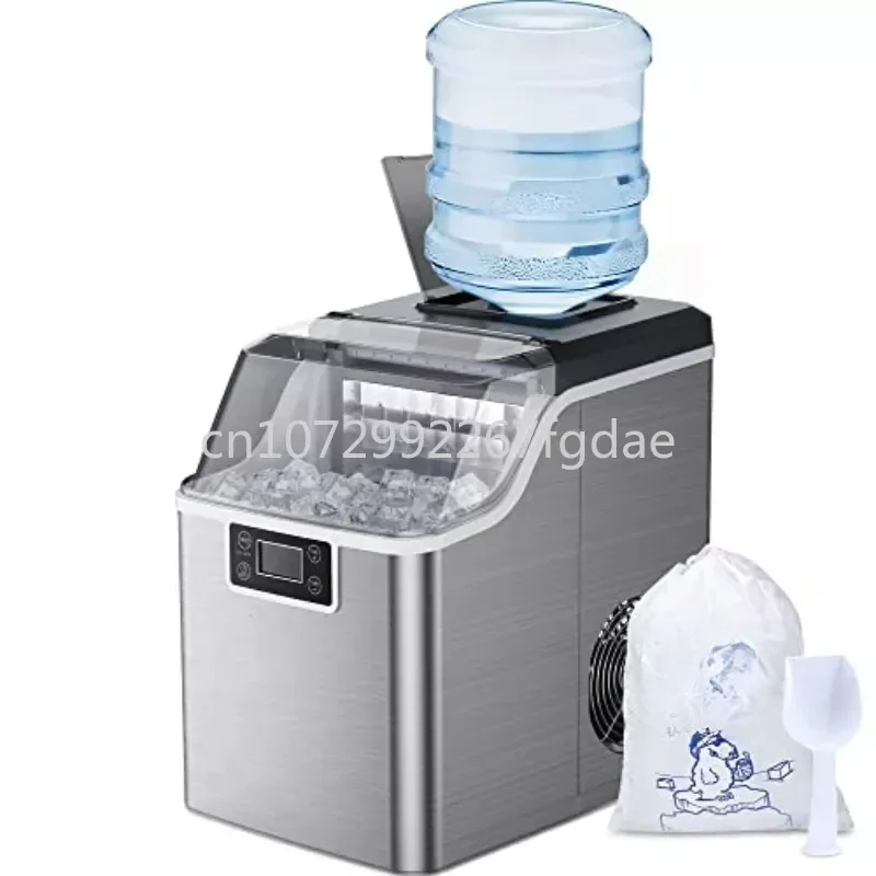 

Portable Ice Maker Countertop, 44 Pounds Per Day, 24 Ice Cubes Prepared Within 13 Minutes, 2 Water Adding Methods
