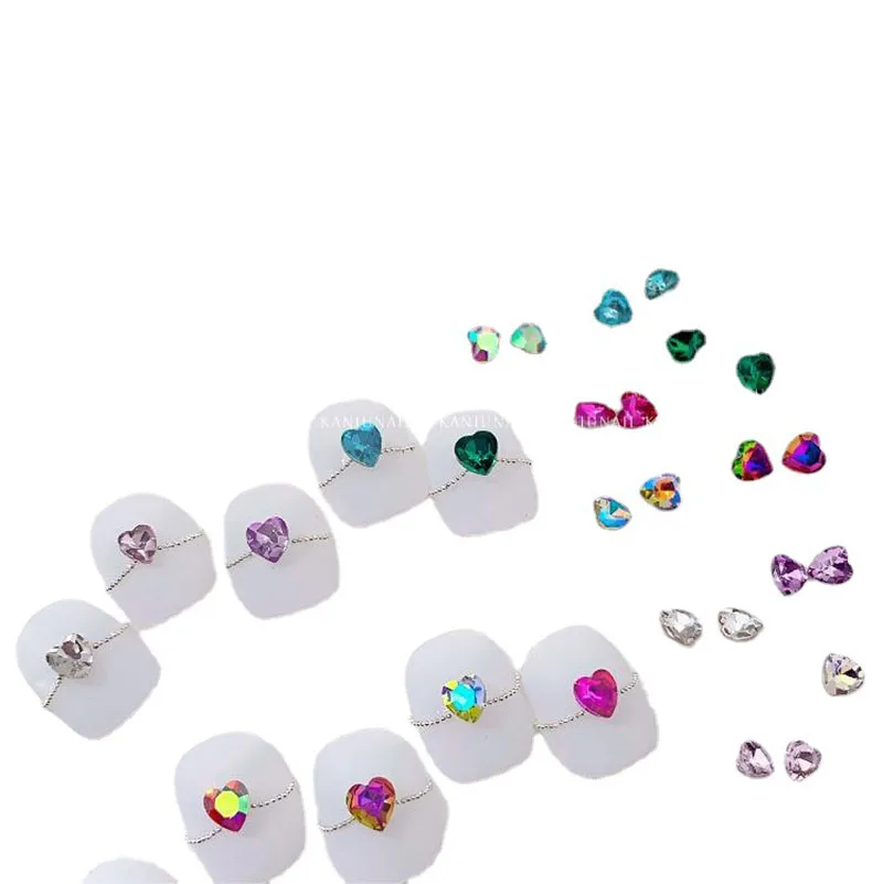 1pc 30pcs Colorful Pointed-Back Round Glass Rhinestone For