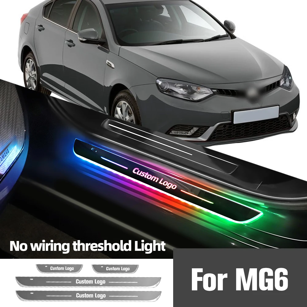 

For MG 6 MG6 2009-2023 2016 2017 2018 2020 2022 Car Door Sill Light Customized Logo LED Welcome Threshold Pedal Lamp Accessories