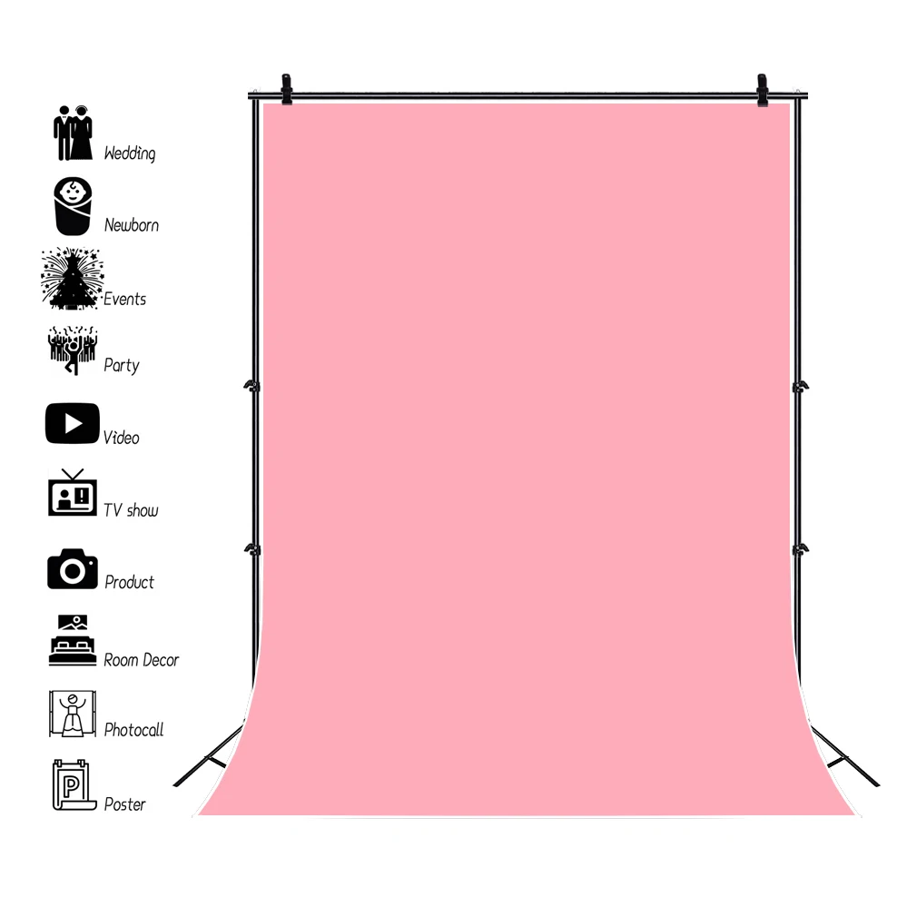 White Solid Color Photography Backdrop Pink Blue Morandi Self Portrait Pet Adult Baby Birthday Wedding Background Photo Studio