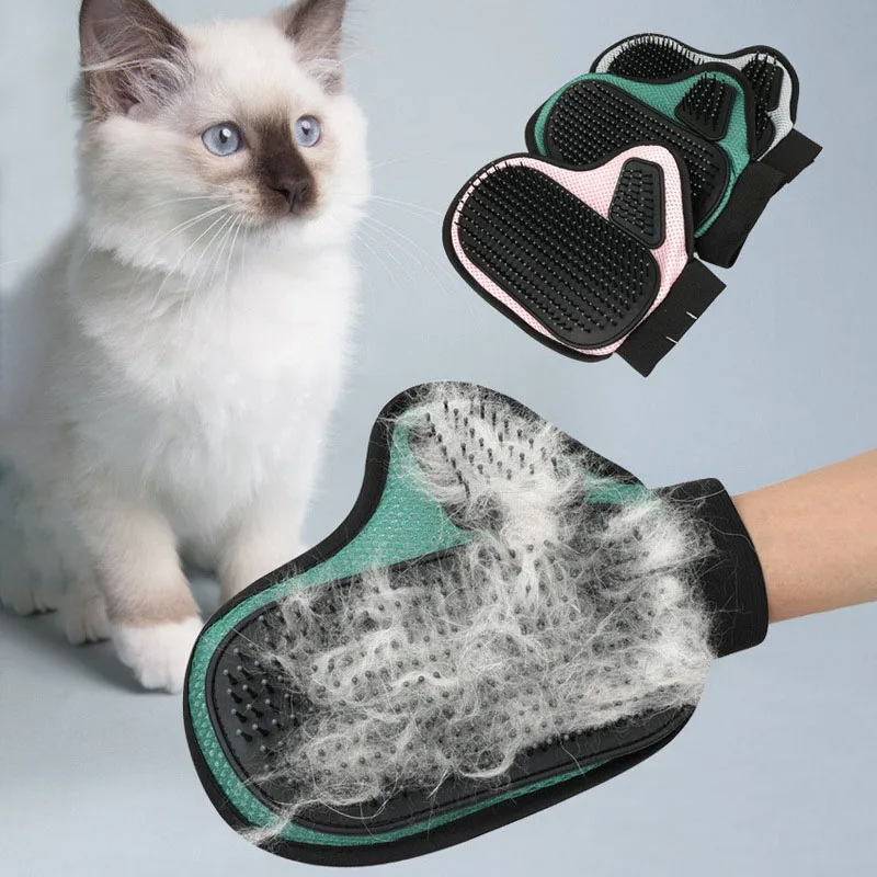 Pet bath massage cat gloves cat dog defluffing hair comb Fur Hair Deshedding Gentle Efficient Combs Pet Bathing Massage Products