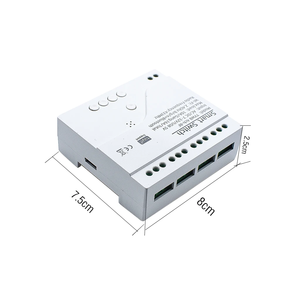 4ch tuya módulo interruptor de controle remoto