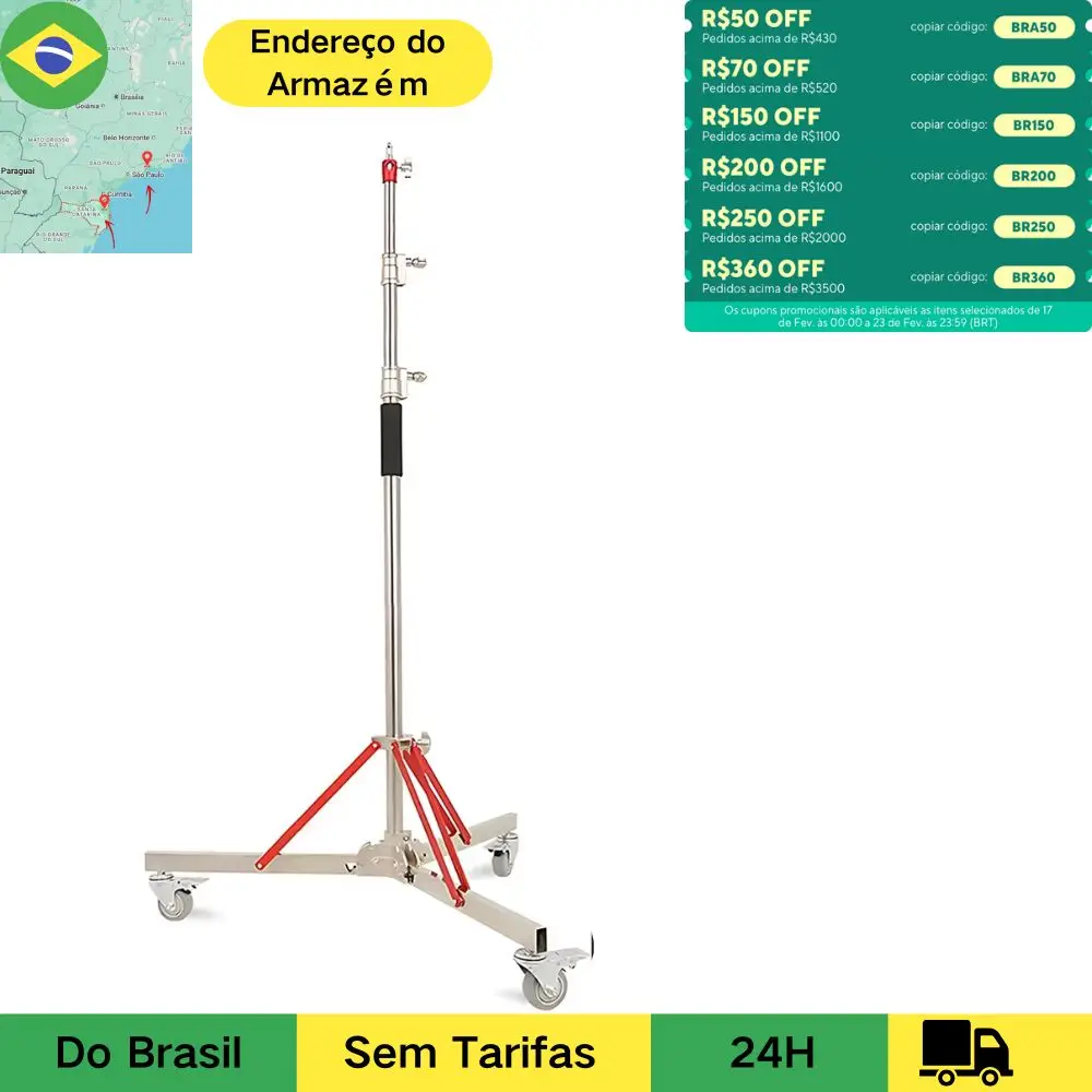 Photography 280/320cm Light Stand Tripod Film TV Stainless Steel Moveable Universal Foldable Lens Shooting Base Bracket Load