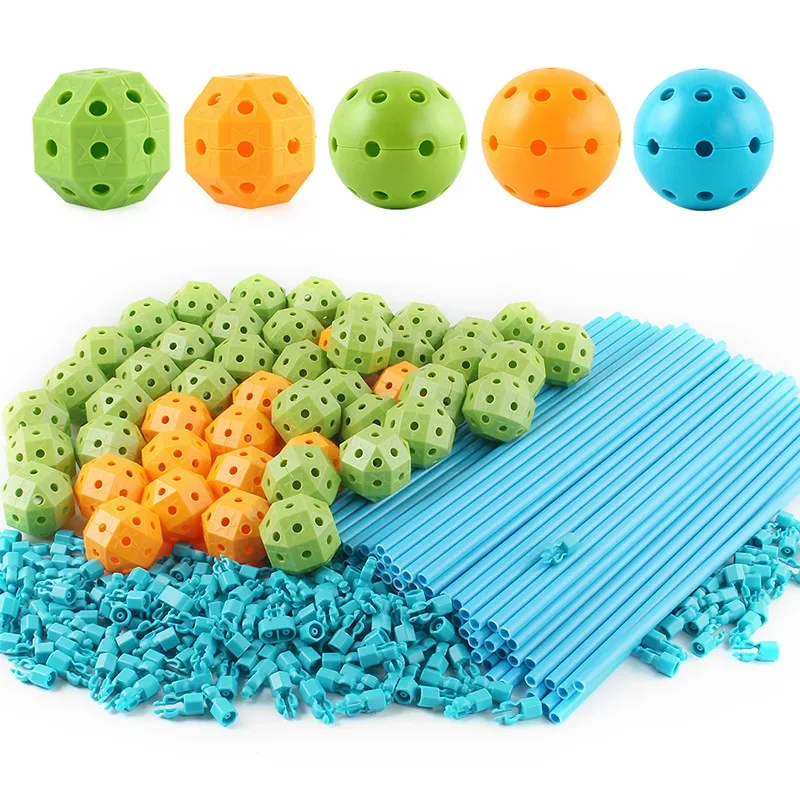 32PC children's building castle assembly toy DIY tent castle bead insertion educational toy 5