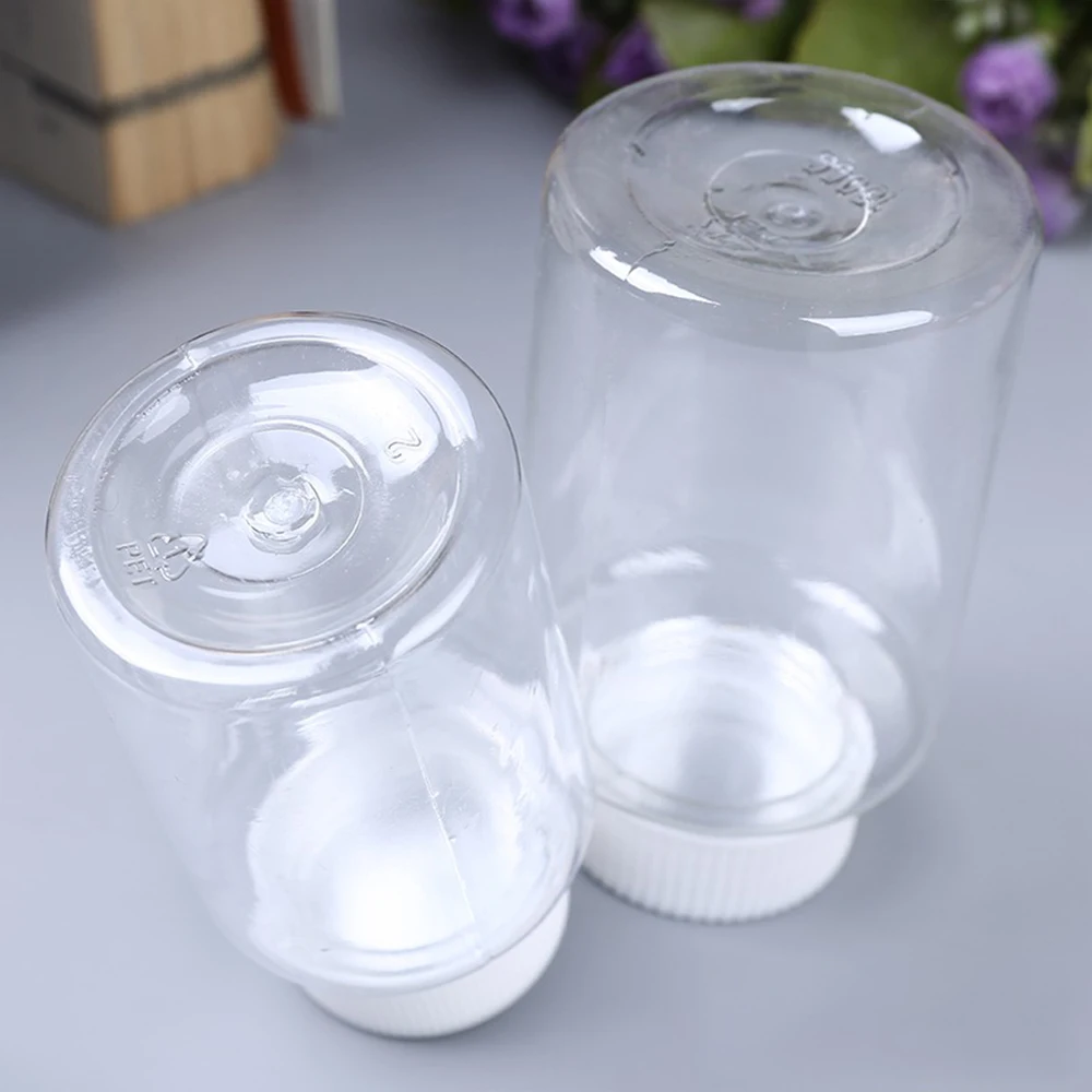 Refillable bottle 30ml 50ml 100ml 200ml 250ml plastic PET clear empty seal bottle solid powder medicine pill vial container