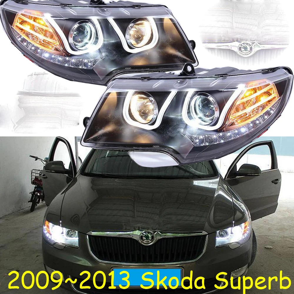 

Автомобильный бампер, фара для skoda superb, головсветильник 2009 ~ 2013y, автомобильные аксессуары, светодиодные DRL HID Ксеноновые фары для превосходных противотуманных фар