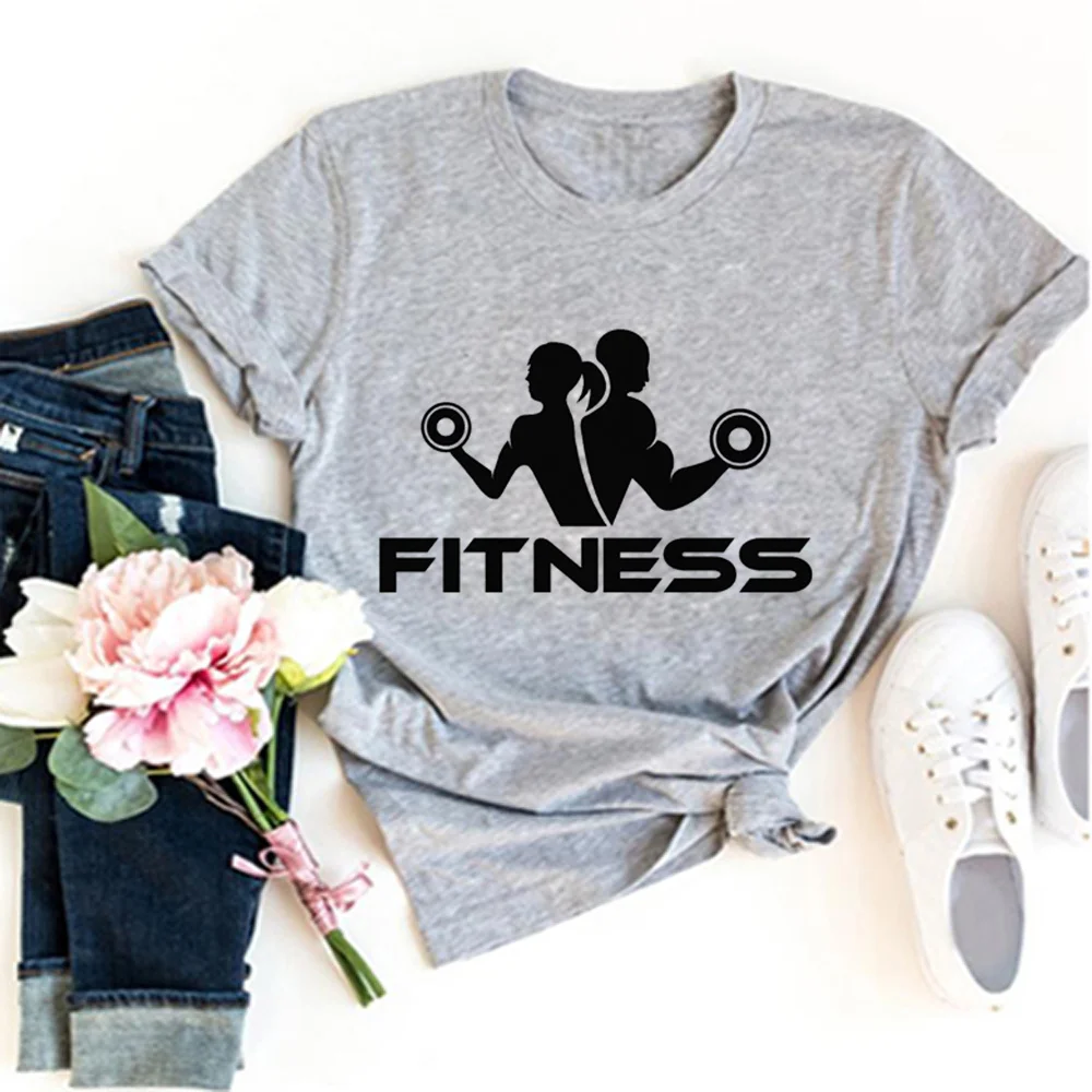 

Crossfit Fitness t shirt women graphic Y2K top female streetwear graphic manga clothes