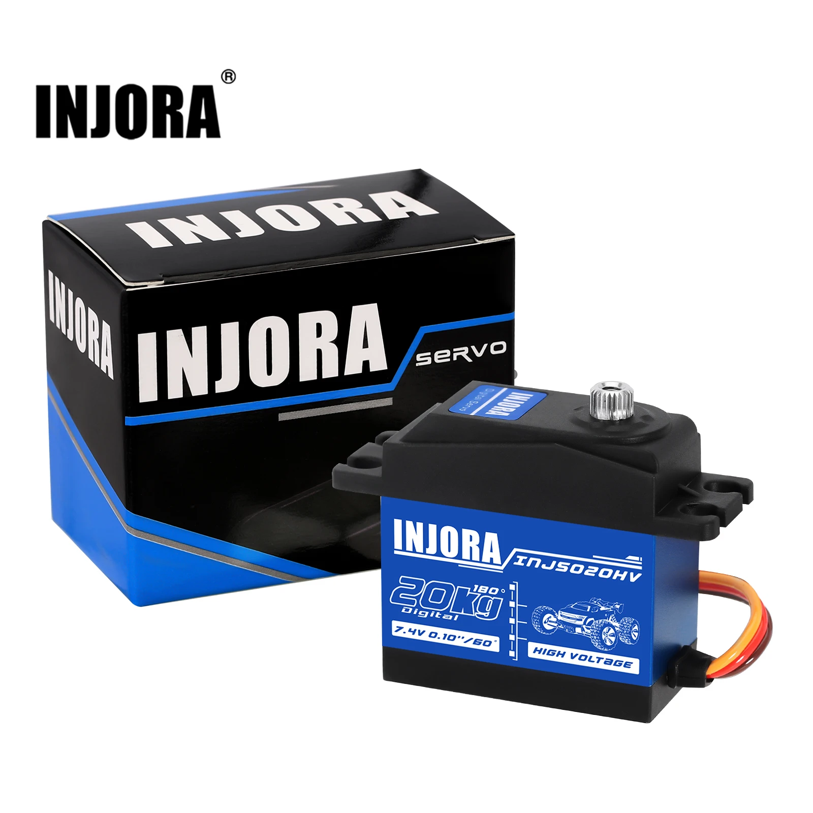 Servo Numérique INJORA 22KG 360° - Pour Voiture RC Crawler Avec Treuil Bas Profil