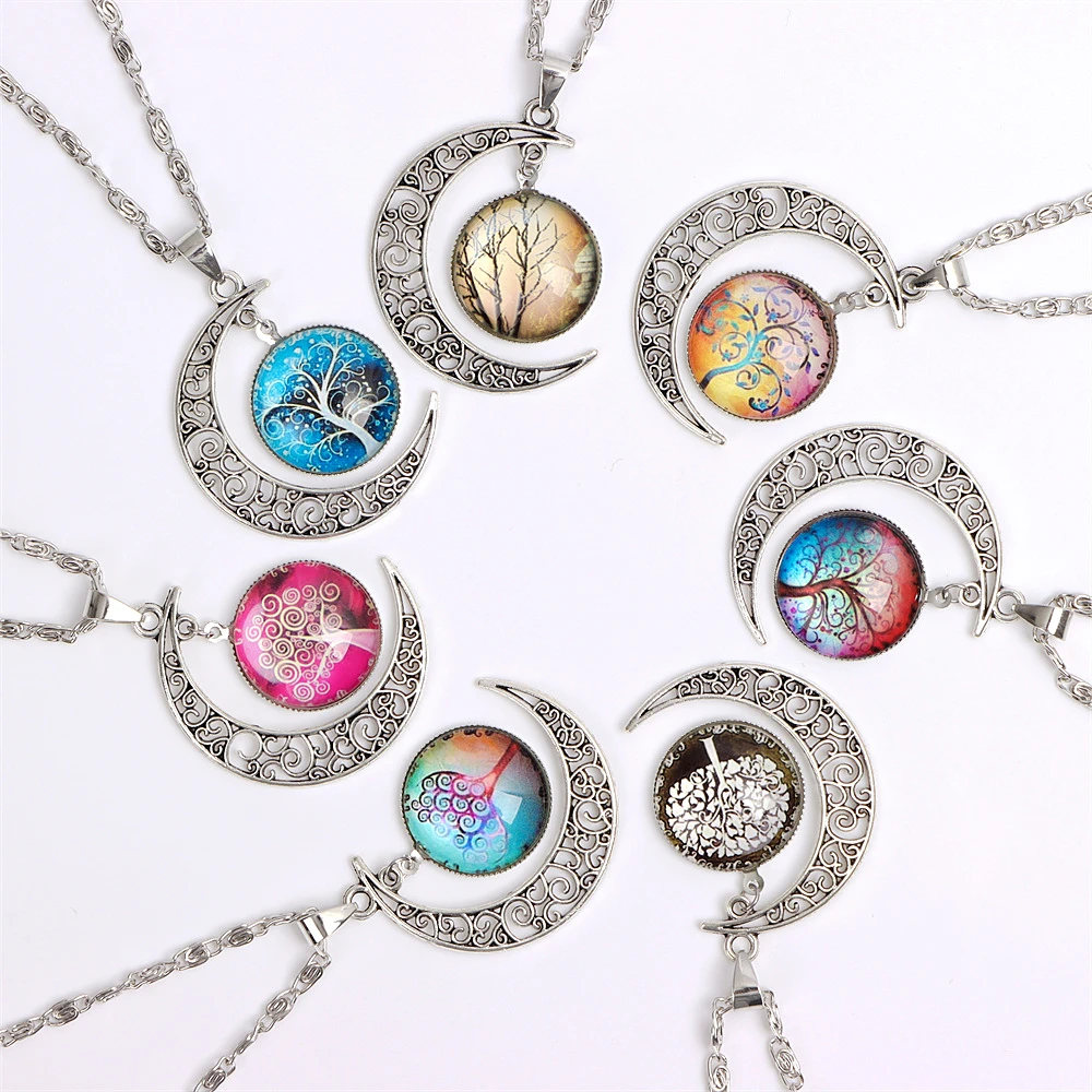 

Модное богемное ретро ожерелье с Луной для мужчин и женщин, 10 шт./партия, винтажная подвеска в виде звезды, планеты, цепочка, ювелирные изделия, разные стили, искусственный подарок