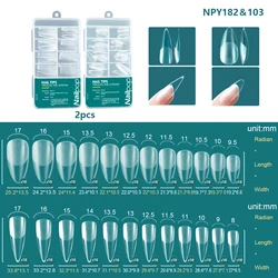 Nailpop 120pcs Acrylic Short Almond & Coffin Square Nail Extension Set (NPY - 103 - 182 - 2box)