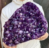 Natural  Amethyst Quartz Purple Crystal Cluster Healing Stones Specimen Home Decoration Crafts Decoration 1
