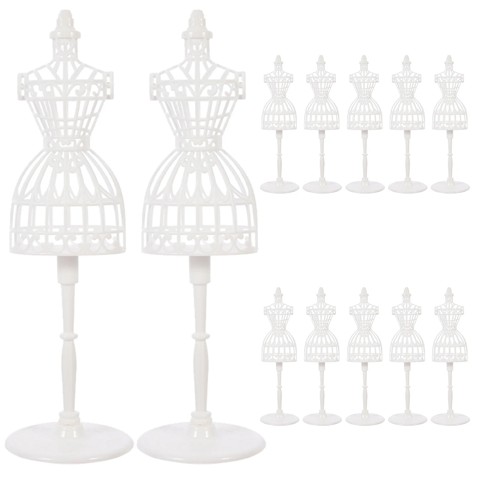 

Doll Dress Stands Mannequin Display Hollow Model Hanger Holder Mini Doll Clothes Rack DIY Dollhouse Accessories
