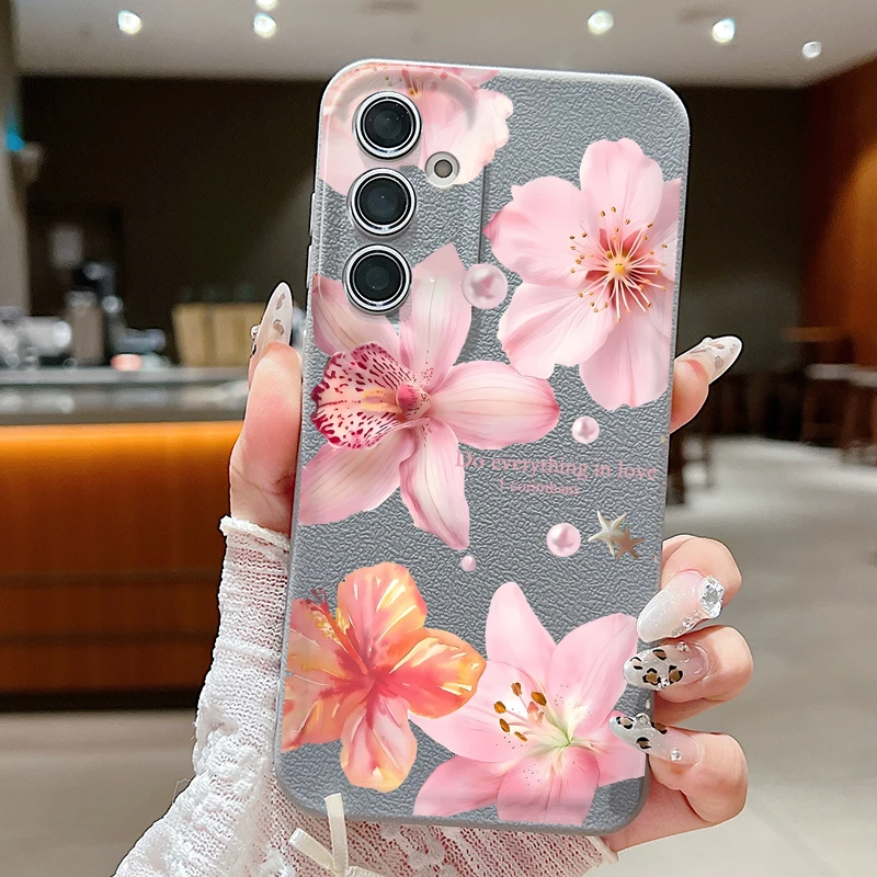 Elegant Pink Lily Flower Case - Chic and Stylish Smartphone Cover