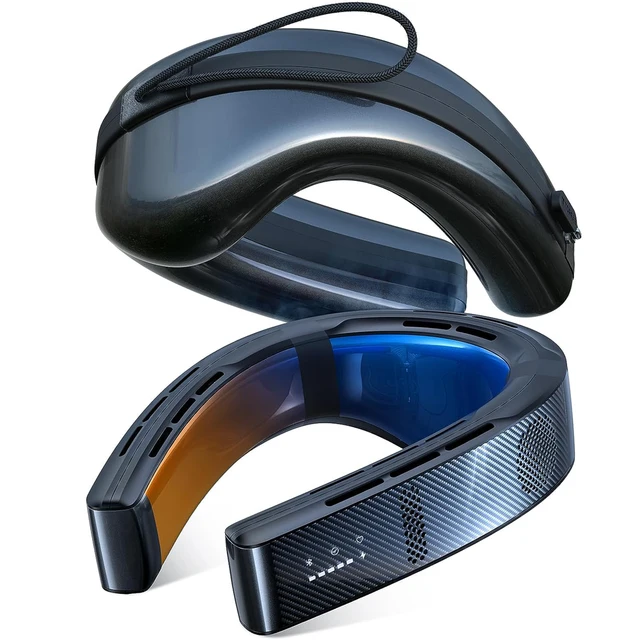 พัดลมคอ3คอระบายความร้อนเครื่องปรับอากาศ, พัดลมระบายความร้อนเต็มตัว kipas angin Portable ควบคุมอุณหภูมิ Ai สีขาว 1