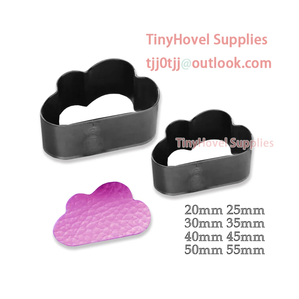 Штампованная стальная форма в форме облака 20 мм-100 мм, форма для резки стали для кожи, стальной дырокол для кожевенного ремесла