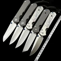 Chris Reeve Large Inkosi 21TH/25TH  Anniversary Titanium Handle Folding Knife Outdoor Camping Hunting Pocket Knife 1