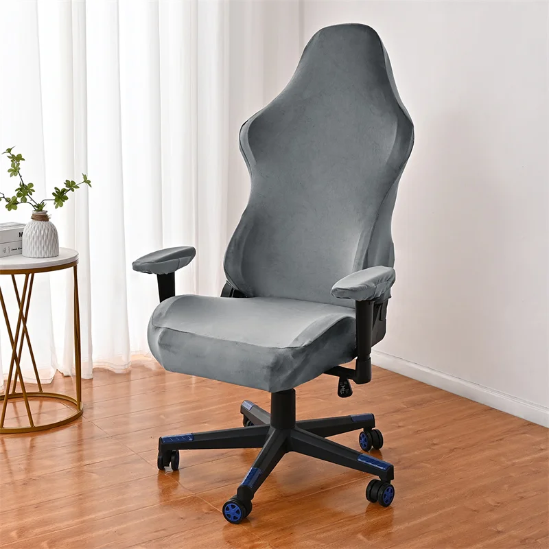 Stretch Office Chair Cover Thickened Velvet Computer Chair Protector Arm  Covers