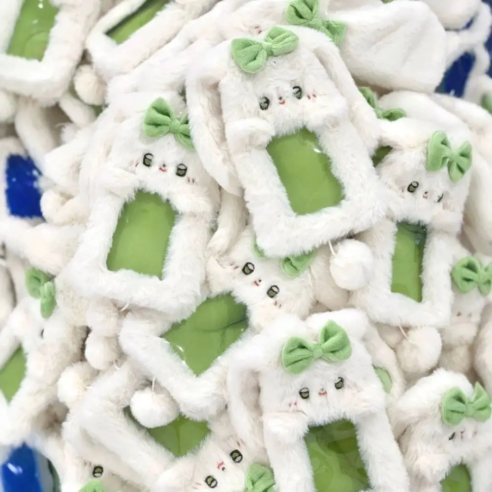 Cartoon Multifunctional Photocard Case Rabbit/Dog/Cat Card Case Big Eared Rabbit/Border Collie Cards Sleeve School Office