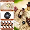 Amber Glass Bottle Boston Round Bottles Brown Vanilla Extract Bottles for Syrup Gift Glass Food Storage Canister Set Sauce Beans 3