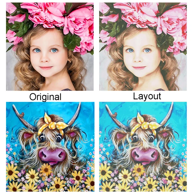 Huacan broderie Photo personnalisé 11CT toile imprimée point de croix Kits vente peinture décoration de la maison moderne Stickers muraux faits à la main 3