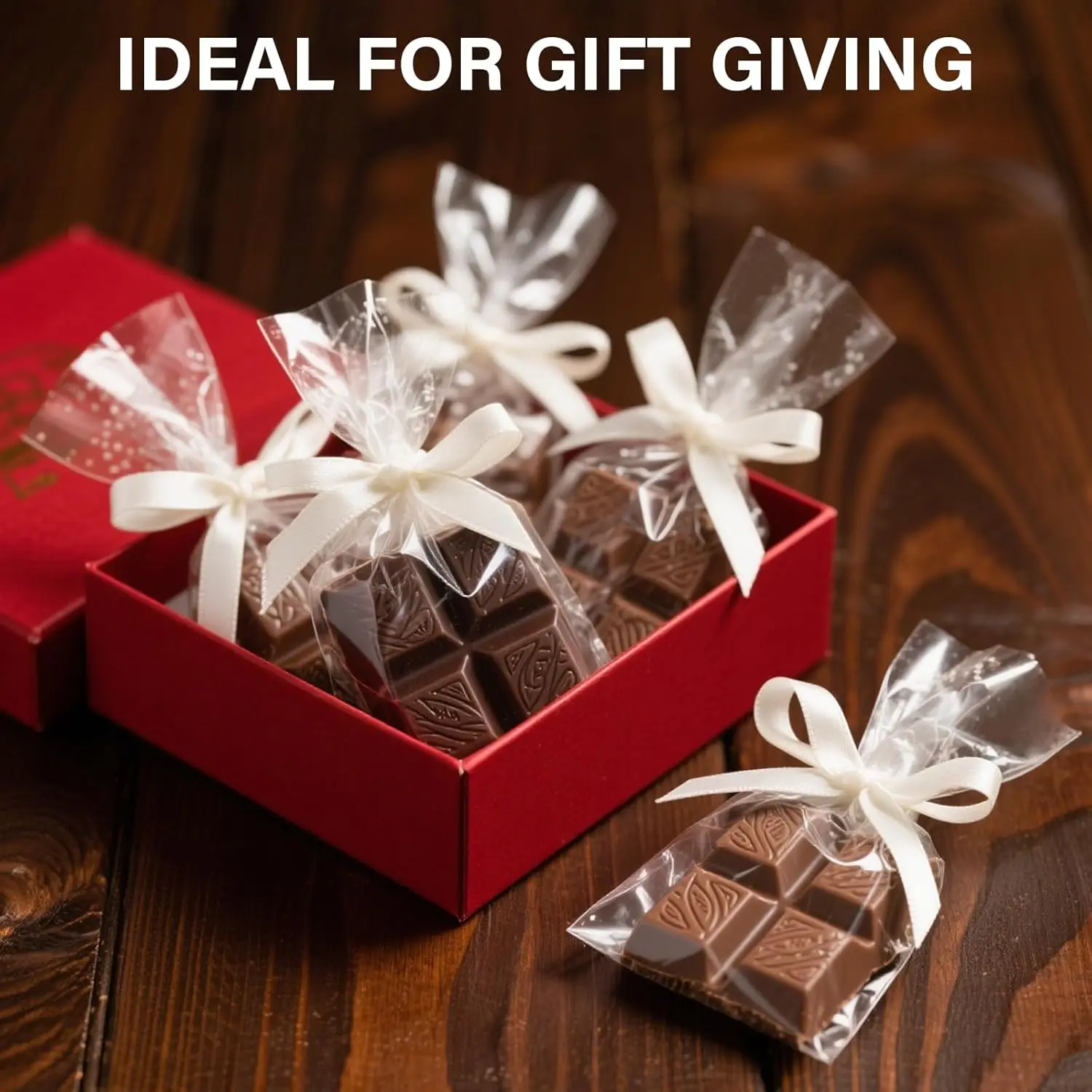 100 Pcs 4x6 Inch Clear Cellophane Bags with Color Twist Ties, Clear Plastic Goodie Cello Treat Candy Bags for Cookies, Popcorn