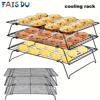 1/2/3-Piece Stainless Steel Stackable Cooling Rack 1
