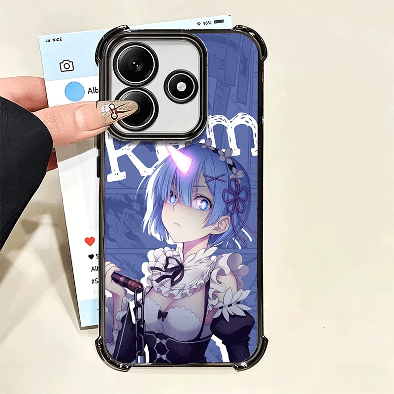 Anime-Inspired Soft Phone Case Featuring Rem from Re:Zero