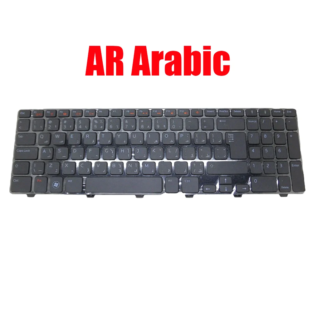 

Клавиатура AR Арабская для ноутбука DELL Inspiron 15R N5110 M5110 M511R 05N4PD 5N4PD 90.4IE07.S0Q V119625AK1, черная с рамкой, Новинка