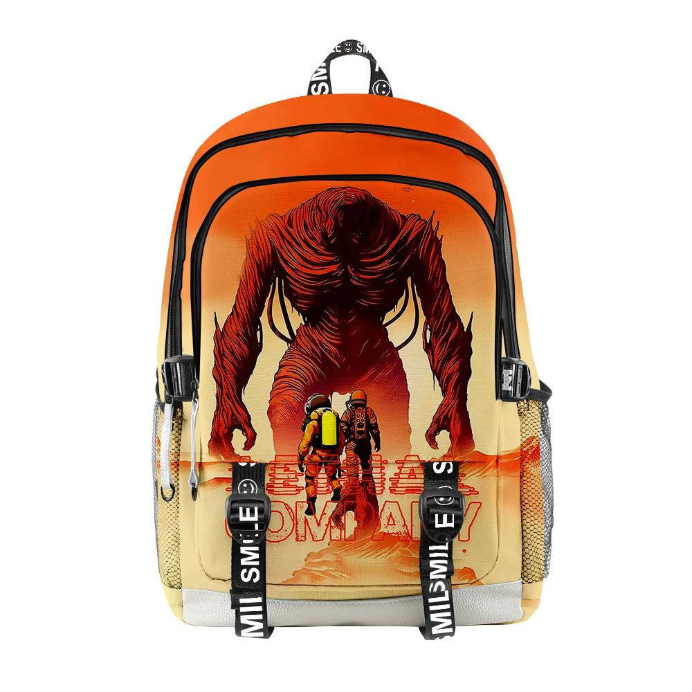 Lethal Company Merch Zipper Backpack School Bag Unique Daypack 2024 Casual Traval Bag Oxford Cloth