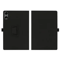 Premium PU Leather Flip Book Cover with Hand Strap for Redmi Pad 2 Pro (Black)