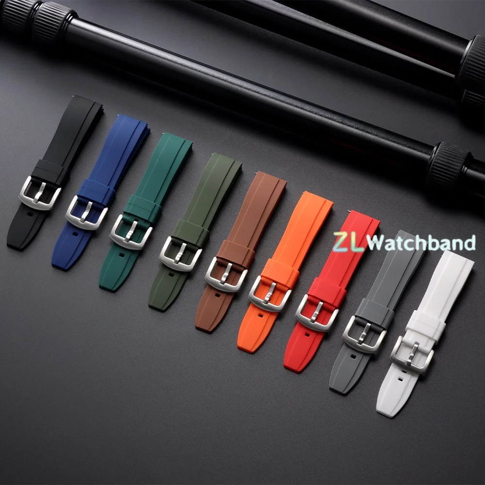 Enhanced Silicone Sports Watch Strap - Quick Release, Multiple Color Options