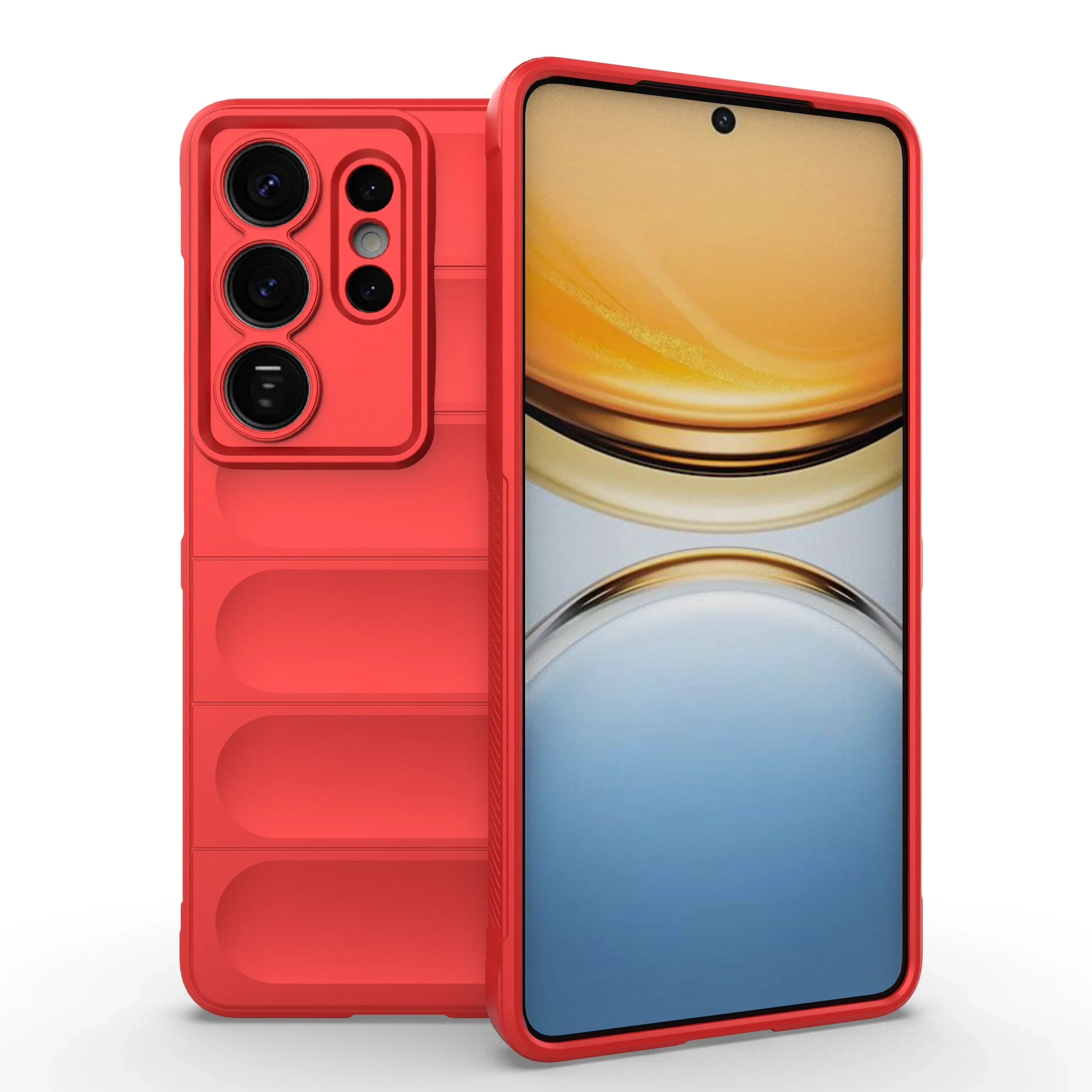 Luxury Wave Design Silicone Shockproof Bumper Case