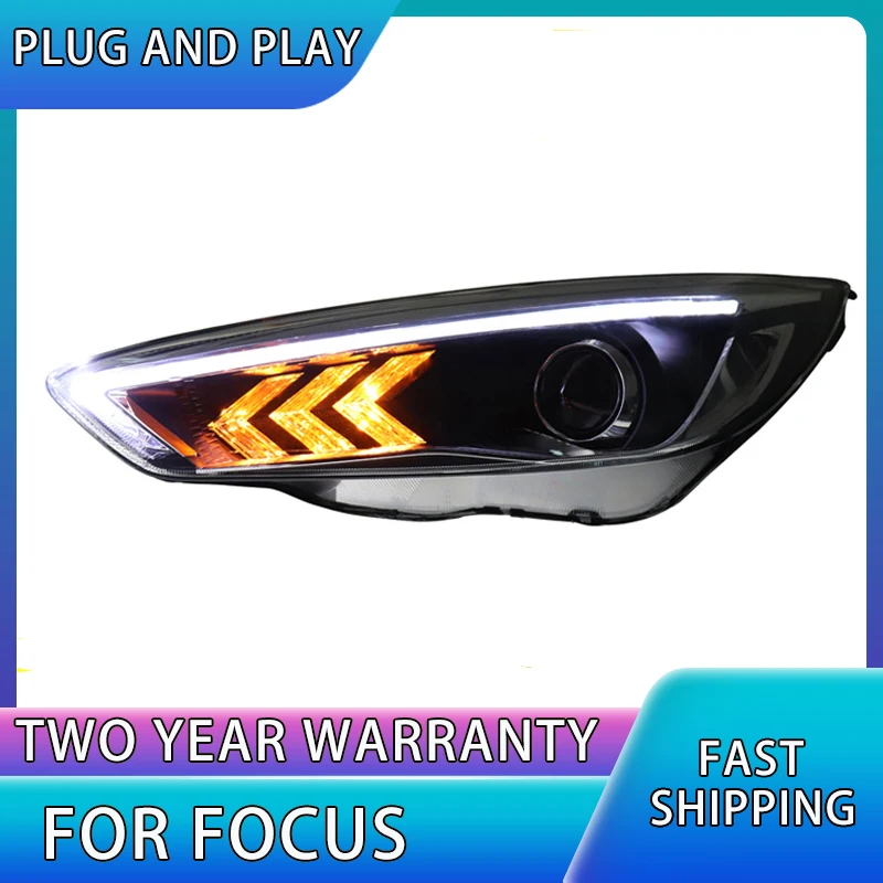 

Стайлинг автомобиля для Ford Focus фары 2015-2017 светодиодный ные DRL D2H Hid фары ангельские глазки Биксеноновые лучевые аксессуары